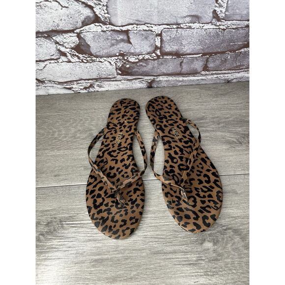 Tkees Studio Exotic Cheetah Print Thong Flip Flops Sandals Women Sz 8M US/39EU - Picture 3 of 16